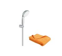 Pommeau de douche Quickfix Vitalio Go 100 avec support mural + microfibre