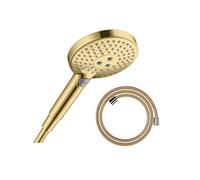 Pommeau de douche Raindance Select S EcoSmart 120 3 jets + flexible HANSGROHE Designflex 160 cm doré poli