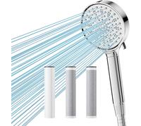 Pommeau de douche rectangulaire 6 jets avec filtre 20 étapes Vendos85