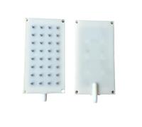 Pommeau de douche rectangulaire ABS 90 x 170 mm, 4 x 8 trous, interface de type intubation, accessoires de tête de pulvérisation supérieure