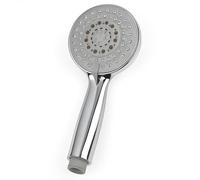Pommeau de Douche Réglable 5 Jets Chrome 22 cm avec Modes Normal Tonique Massant Moussant et Doux pour Salle de Bain