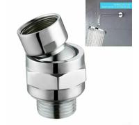 Pommeau de douche réglable pivotant en laiton massif avec finition chromée permettant des changements d'angle flexibles et une installation simple sans outil à la maison