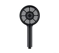 Pommeau de douche Régulateur de pression à cinq niveaux Filtration multicouche intégrée Débit d'eau suralimenté Trois modes de réglage Click Water Stop Massage du cuir chevelu ABS Noir 262 x 90 x 25