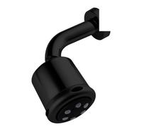 Pommeau de douche rond encastré mural for salle de bain, robinet en laiton chromé noir, mitigeur trois fonctions(Black head set)