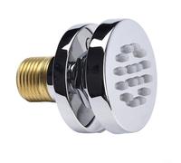Pommeau de douche rond G1/2, robinet de pulvérisation latéral réglable de 5,1 cm pour massage corporel, spa (chromé)