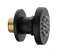 Pommeau de douche rond rotatif de 5,1 cm, robinet de massage mural pour robinet de bain (noir)