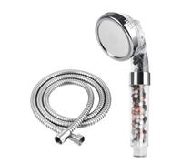 Pommeau de douche SPA haute pression, 3 fonctions, économie d'eau, pluie à main, accessoire de salle de bains, filtre à anions, douche(Mixed beads-1.5m)