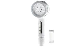Pommeau de douche suralimenté filtré à réglage à quatre vitesses avec joint d'étanchéité, accessoires de salle de bain multifonctions for la maison(White)