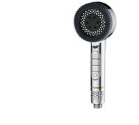 Pommeau de douche suralimenté filtré à réglage à quatre vitesses avec joint d'étanchéité, accessoires de salle de bain multifonctions for la maison(Silvery)
