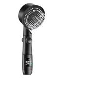 Pommeau de douche turbo à cinq vitesses avec affichage numérique de la température et arrêt d'eau à une touche Pommeau de douche à économie d'eau(Black 1.5M hose)