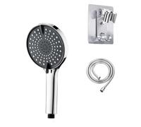 Pommeau de douche universel à 3 modes, grand débit, haute pression, adaptateur SPA, buse de pulvérisation, accessoire de salle de bain d'hôtel(SILVER-SET B)