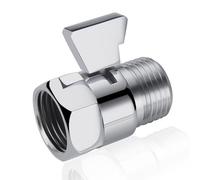 Pommeau de douche Vanne d'arrêt Chrome poli Robinet d'arrêt d'eau G 1/2 Tête de douche Robinet d'angle Bouchon d'eau Douche pour pommeaux de douche, douchettes, bras de douche