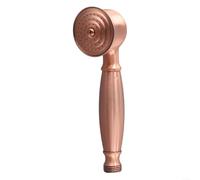 Pommeau de douche vintage rond en laiton haute pression pour salle de bain - Économie d'eau - Buse de pulvérisation amovible - Finition chromée pour douche à domicile (bronze rouge)