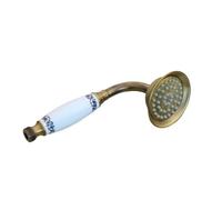 Pommeau de Duche Antique Brass Bathroom Hand Shower Head 8 Inch Round Rainfall Faucet Bracket Wall Arm(Hand Shower Head C)