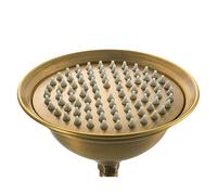 Pommeau de Duche Antique Brass Shower Head 8Inch Round Rainfall Arm Water Saving Hand Held Spray 1.5 M Hose(Shower Head D Style)