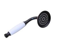 Pommeau de Duche Chrome/Antique Brass/Black Bronze Golden Brass Ceramic Handle Shower Head Telephone Style Bathroom Hand Spray(Black Bronze A)