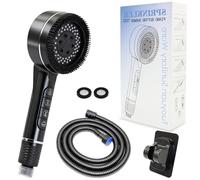 Pommeau de Duche Haute Pression,Pommeau de Duche Economie Deau avec Tuyau Douche 1.5M,Pommeau Douche Anti Calcaire avec 4 Modes