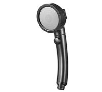 Pommeau de Duche Pommeau de douche grand débit haute pression argent 3 Modes économie d'eau buse de pulvérisation Massage pluie pressurisée salle de bain douche(Black)