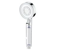 Pommeau de Duche Pommeau de douche haute pression, 5 Modes, buse d'économie d'eau, à main puissante for Spa, accessoire salle bains(Silver clear)