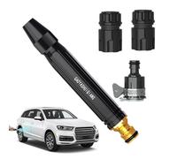 Pommeau de jardin en métal argenté - Pistolet de pulvérisation haute pression - Modèle réglable pour lavage de voiture, irrigation, nettoyage, anti-fuite, argenté, de qualité supérieure, durable