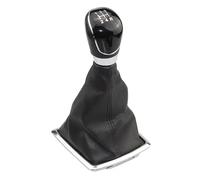 Pommeau De Levier De Vitesse 5/6 Vitesses Avec Soufflet En Cuir, Petit Format, Pour Ford Pour Focus 2 MK2 (2005-2008) Autocollant Intérieur(NOIR,5 vitesses)