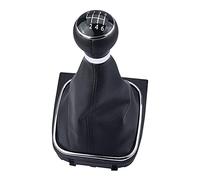 Pommeau de Levier de Vitesse 5 6 Vitesses Équipes D'équipement D'équipement À La Poussière pour VW pour Golf MK6 2009-2012 PU Bouton De Cuir Gaitor Cover leviers de Vitesse(6 Vitesse)