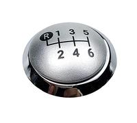 Pommeau de Levier de Vitesse 5 Couvercle De Capuchon D'emblème De Levier De Changement De Vitesse À 6 Vitesses Pour TOYOTA Pour Corolla Pour AVENSIS leviers de vitesse ( Couleur : 6 Vitesse d'argent )