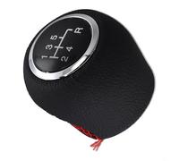 Pommeau de levier de vitesse 5 vitesses pour Grande Punto 06-12 et Linea 07-15, plastique noir et rouge avec handball en cuir synthétique, 5,5 x 4,5 x 4,9 cm (rouge)