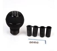 Pommeau de levier de vitesse à 5 vitesses en alliage d'aluminium avec coque en cuir, forme ronde ergonomique conçu pour s'adapter à la plupart des tailles de filetage standard pour un changement de