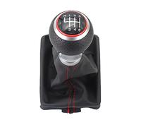 Pommeau de levier de vitesse à 6 vitesses avec botte en cuir Accessoires de style de voiture Convient pour A&UDI A4 S4 RS4 B8 8K Avant 2008-2015 (couleur : rouge)