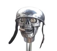 Pommeau de levier de vitesse à tête de mort - Pommeau de levier de vitesses de 9,4 cm, poignée en résine, poignée Deel Cambioo fabriquée à la main antirouille qui offre une installation mise à niveau