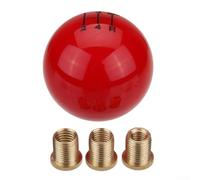 Pommeau de levier de vitesse à transmission manuelle à 5 vitesses avec boule ronde et adaptateurs filetés offrant un ajustement direct à visser et un lancer amélioré (rouge)
