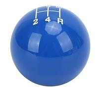 Pommeau de levier de vitesse circulaire, taille de trou M12x1.25 5 vitesses 54mm de diamètre tête de pommeau de levier de vitesse en acrylique pour automobiles(bleu)