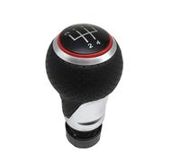 Pommeau de levier de vitesse de rechange pour A3 S3 8p 2003-2013 pour A4 S4 pour Q5 pour S-Line 2007-2015 en cuir PU 12 mm 5/6 vitesses (rouge 6 vitesses) (rouge 5 vitesses)