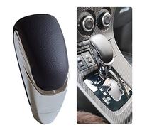 Pommeau de levier de vitesse de voiture en cuir mat de rechange pour Mazda MX-5 2010 année de changement de vitesse de voiture (couleur : noir-beige) (chrome noir)