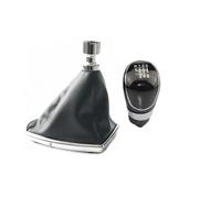 Pommeau de Levier de Vitesse de Voiture Pour Ford Pour Kuga I MK1 2008-2012 Pour C-MAX 2007-2010 Pommeau De Levier Vitesse Voiture Changement Tête Boîte Vitesses Manette Couvercle(6 Speed Black)