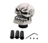 Pommeau de levier de vitesse en ABS pour voitures à transmission manuelle, accessoire personnalisé pour intérieur de voiture compatible avec la plupart des véhicules à moteur (blanc)