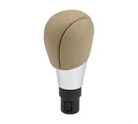 Pommeau de levier de vitesse en cuir 5 vitesses pour la plupart des véhicules automobiles manuels (beige)