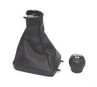 Pommeau de levier de vitesse et couvercle de levier de vitesse pour Opel Meriva A 2003-2005 2007-2010, 5 vitesses, boîte manuelle en cuir noir avec ABS PLA
