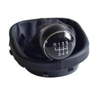 Pommeau de levier de vitesse et soufflet de barre de vitesse pour Touran 2003 2010 avec transmission 5 vitesses ou 6 vitesses et pour Caddy pour Mk2 2004 2009 remplacement compatible (six vitesses)