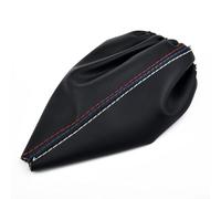 Pommeau de levier de vitesse et soufflet de frein à main pour Série 3 E36 E46 (1991-2005) - Cuir PU noir avec coutures rouges et blanches, compatible avec housse de levier de vitesses