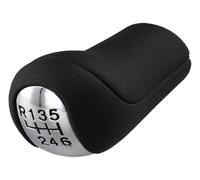 Pommeau de levier de vitesse for Toyota, Corolla, RAV4, Yaris, Aygo, transmission manuelle 5/6 vitesses, cuir et métal, chromé et noir(6 Speed)