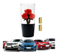 Pommeau de levier dè vitesse manuel - 1 lèvier d́e vìtesse en forme dë fleur avec motif rose, pòmmeau eń acrylique rouge/bleu/blanc, convient à la plupart des voitures à transmission manuelle, compren