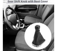 Pommeau De Levier De Vitesse Manuel à 5 Vitesses Avec Couvercle Pour Chevrolet Cruze 2010-2015 En Plastique Et Simili Cuir Levier De Vitesses Bo?te Vitesses Automobile Noir Blanc