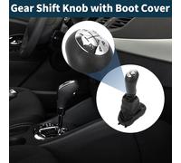 Pommeau De Levier De Vitesse Manuel à 5 Vitesses Avec Couvercle Pour Renault Clio Ii | Pommeau De Levier De Vitesse Bo?te Vitesses Noir Chrome Argenté Plastique Simili Cuir 1 Pc