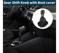 Pommeau De Levier De Vitesse Manuel à 5 Vitesses Avec Couvercle Pour Volkswagen Touran I 1T1 | Pommeau De Levier De Vitesse Avant En Plastique Noir Imitation Cuir 1 Pièce