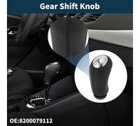 Pommeau De Levier De Vitesse Manuel à 5 Vitesses Pour Renault Clio Iii No.8200079112 | Pommeau De Levier De Vitesses En Plastique Noir Chromé Argenté En Faux Cuir 1 Pièce