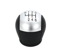 Pommeau de levier de vitesse manuel à 6 vitesses pour Ford Transit MK7 2006-2014 Van - En plastique noir argenté - Accessoire d'intérieur - Design moderne amélioré (argent)