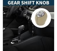 Pommeau De Levier De Vitesse Manuel à 6 Vitesses Pour Renault Clio | Pommeau Levier Vitesse Avant Pour Bo?te Vitesses Automobile Noir Beige En Plastique Simili Cuir 1 Pièce
