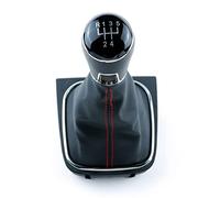 Pommeau de levier de vitesse manuel de voiture 5/6 vitesses, soufflet de coffre en cuir noir, ensemble de remplacement pour Volkswagen pour Golf 5 6 pour Jetta V VI pour pommeau de levier de vitesse